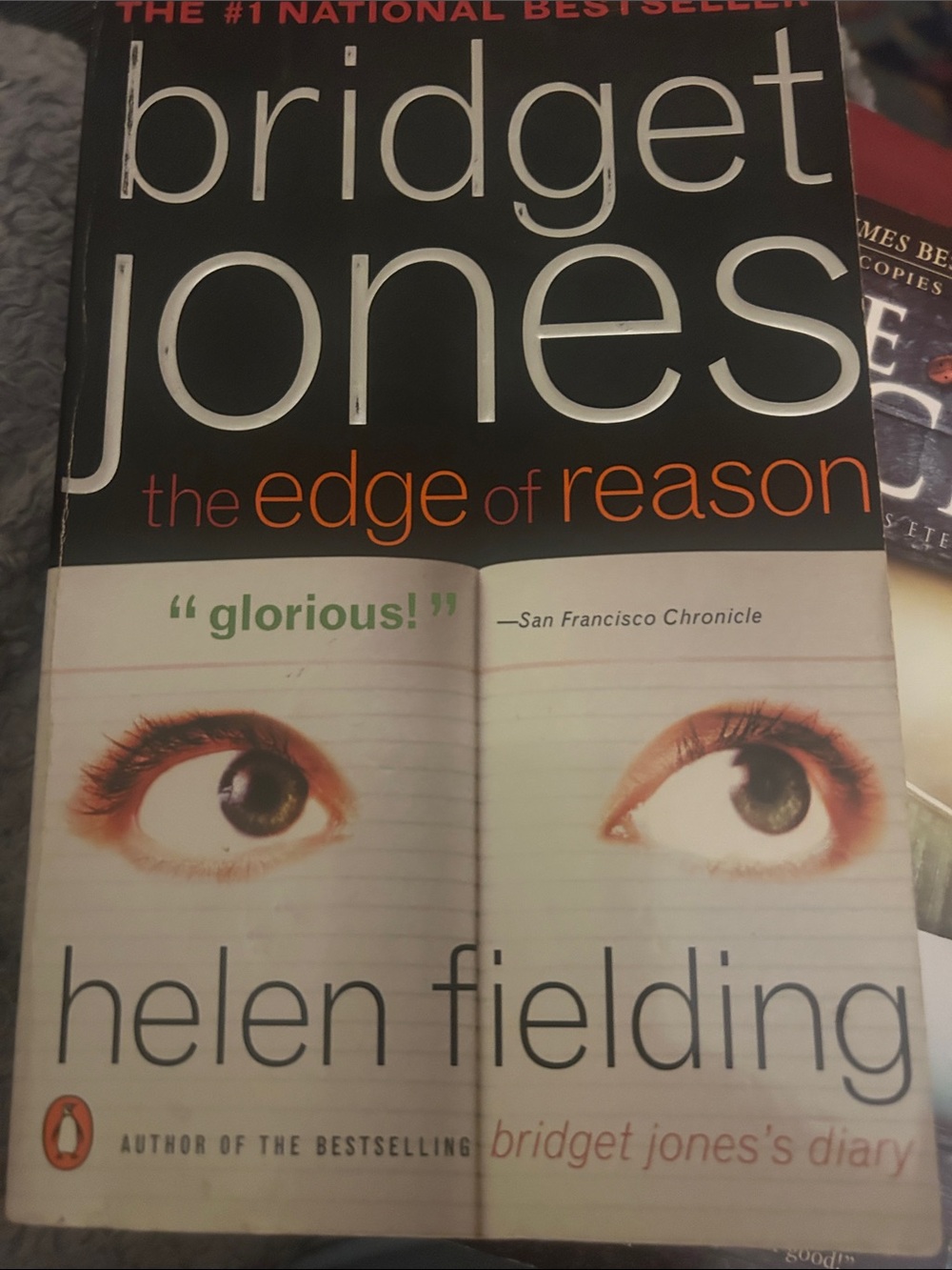 Bridget Jones: The Edge of Reason paperback - black, white, orange cover